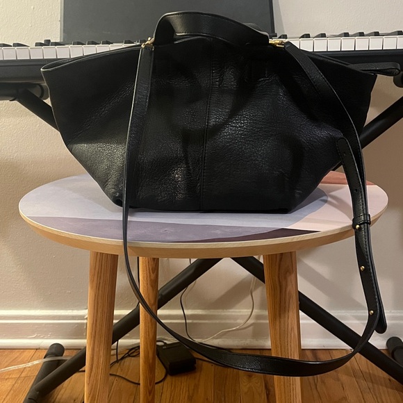 Mansur Gavriel Tulipano Black leather Tote / Crossbody - Picture 6 of 9